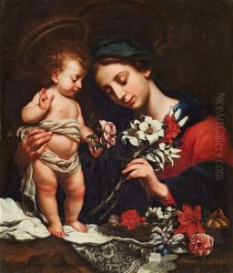 Madonna Mit Kind Und Blumen by Carlo Dolci
