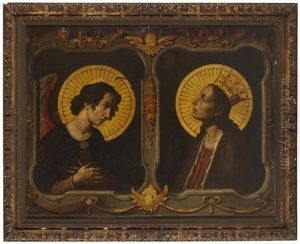 L'ange Et La Vierge De L'annonciation by Carlo Dolci