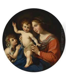 Madonna Mit Kind Und Dem Johannesknaben by Carlo Dolci