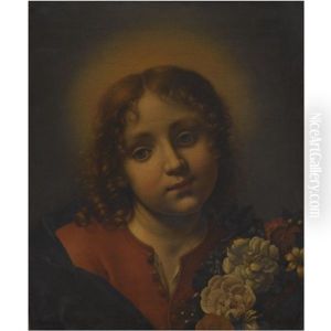 Christ, As A Boy Holding A Garland Of Flowers