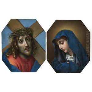 Christ Carrying The Cross (+ Madonna; Pair) by Carlo Dolci