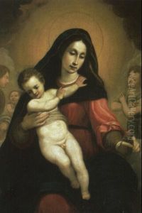 The Madonna And Child In Glory by Carlo Dolci