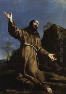 Saint Francois D'assise Recevant Les Stigmates by Carlo Dolci