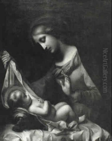 Madonna Adoring The Christ Child - view 1