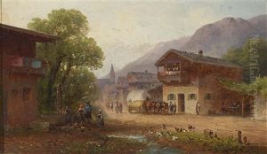 Wirtshaus Im Gebirgsdorf by Anton Doll