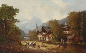 Strasenszene In Partenkirchen
