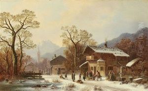 Gebirgsdorf Im Winter