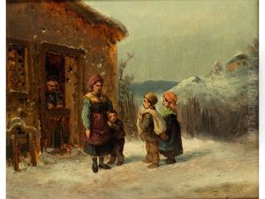 Kinder Vor Dem Haus Des Scherenschleifers Kinder Vor Dem Haus Des Scherenschleifers