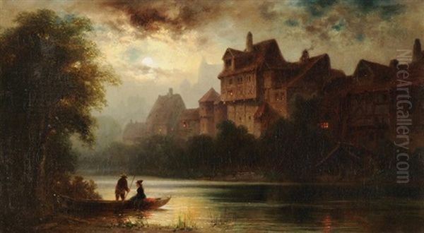 Nachtliche Uberfahrt Auf Der Pegnitz In Nurnberg - view 1