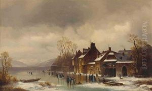 Eisvergnugen Auf Einem Vorgebirgssee by Anton Doll