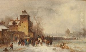Motive Von Dorfen In Oberbaiern by Anton Doll
