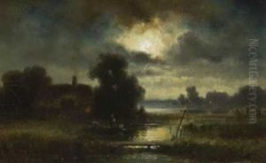 Nachtliche Moorlandschaft