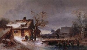 Winter Im Dorf by Anton Doll