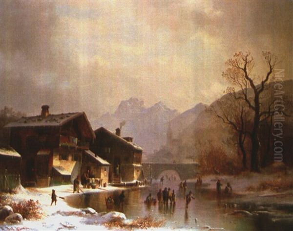 Wintervergnugen Vor Burg - view 1