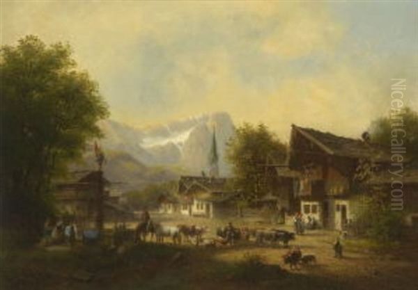 Partenkirchen - Blick Auf Den Floriansplatz - view 1