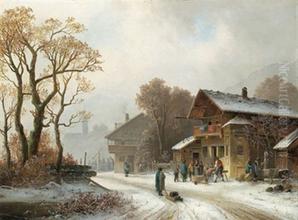 Dorflandschaft Im Winter - view 1