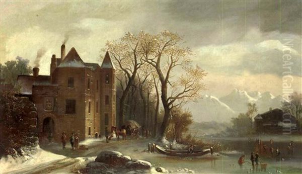 Winter Landscape With Figures - view 1