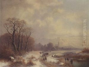 Winterliche Vorgebirgslandschaft by Anton Doll