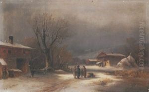 Dorflandschaft Im Winter by Anton Doll