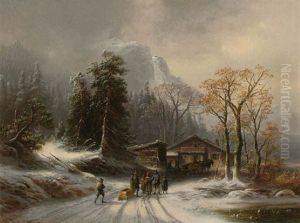 Winter Im Gebirgstal