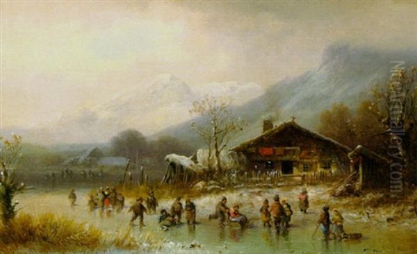 Winterfreuden Vor Dem Bauernhaus - view 1