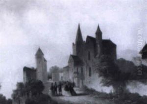 Romanische Kirche Am Ufer Des Gebirgssees Rechts by Anton Doll