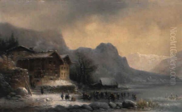 Gebirgssee Im Winter - view 1