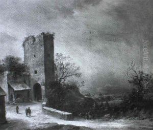Burgruine Auf Einer Anhohe by Anton Doll
