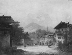 Figures In A Town Square