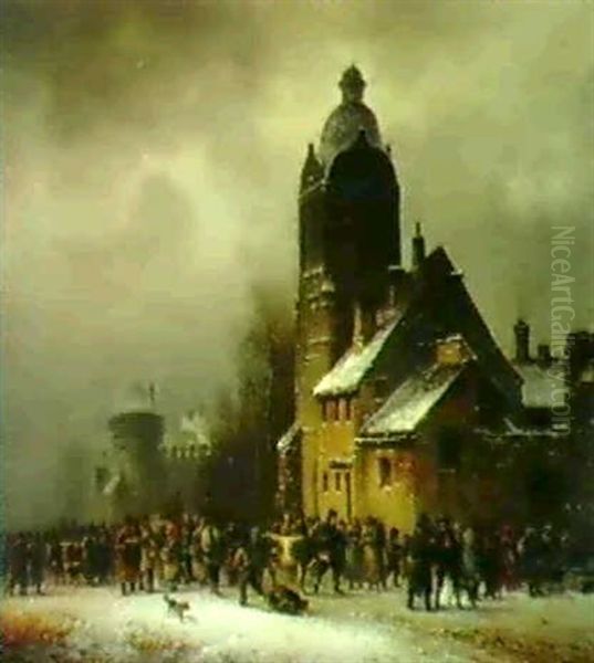 Viehmarkt Im Winter - view 1