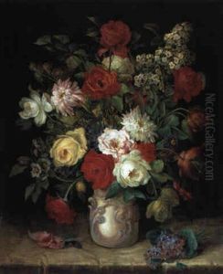 Blumenstraus In Einer Vase by Auguste Doll