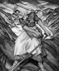 Gras Mahende Bergbauerin by Eduard Dollerschell