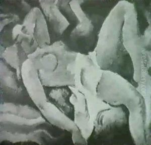 Liegender Weiblicher Akt by Eduard Dollerschell