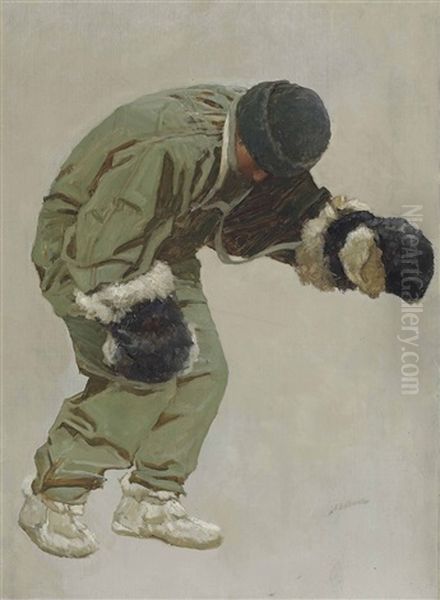 A Very Gallant Gentleman (captain L.e.g. Oates Walking Out To His Death In The Blizzard, On Captain Scott's Return Journey From The South Pole, March 1912) - view 1
