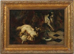 Cat Protecting Her Kittens by John Henry Dolph