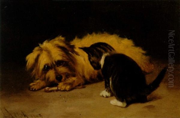 Kitten And Dog In An Interior - view 1