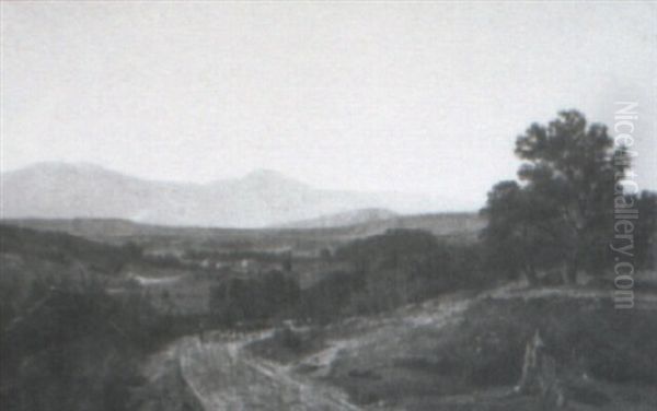 Two Men, Cattle And Sheep - view 1