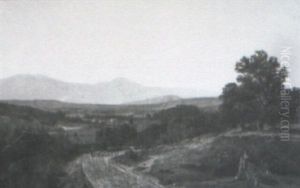 Two Men, Cattle And Sheep by John Henry Dolph