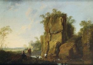 Paysage Aux Pecheurs Et Rochers
