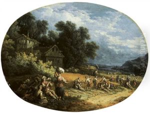 Les Moissonneurs by Pierre Salomon Domenchin de Chavanne