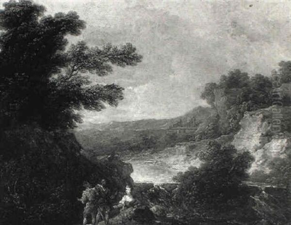 Le Repos Des Bergers Pres D'une Cascade - view 1
