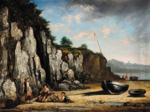 Apres-midi Sur La Plage A Dinard by Martin Domicent