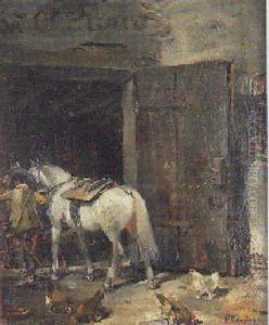 Caballero Llegando A La Posada by Francisco Domingo Marques