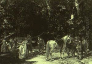 Cavalier Escorts A Lady by Francisco Domingo Marques