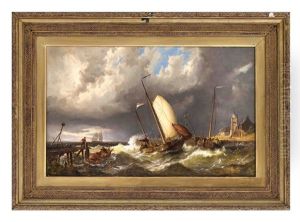 Sturmische Einfahrt In Den Rettenden Hafen