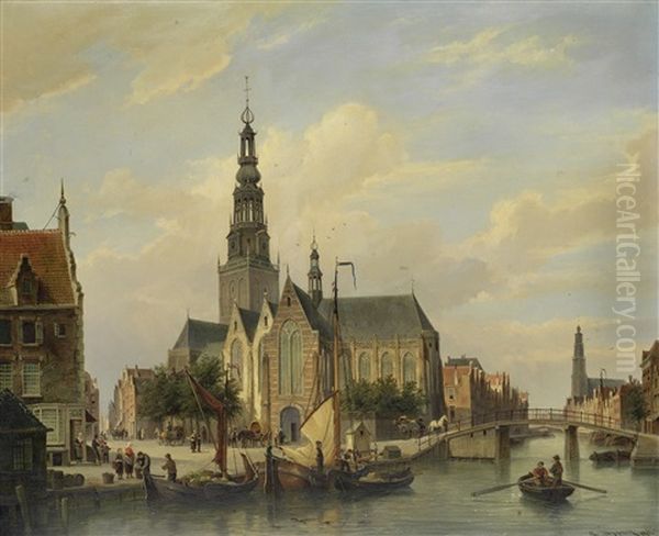A Dutch Canal Scene - view 1