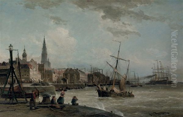 Shipping On The Schelde, Antwerp - view 1