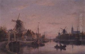 Evening At Maassluis Holland Evening At Maassluis Holland