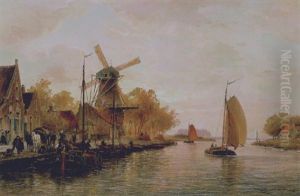 De Rembrand Molen Te Hazerswoude Aan De Nieuwe Rhijn Bij Leiden