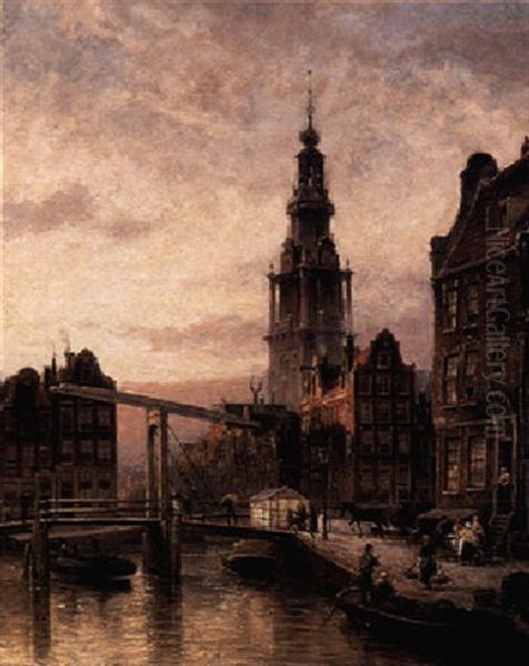 The Zuider Church Canal Scene, Amsterdam - view 1